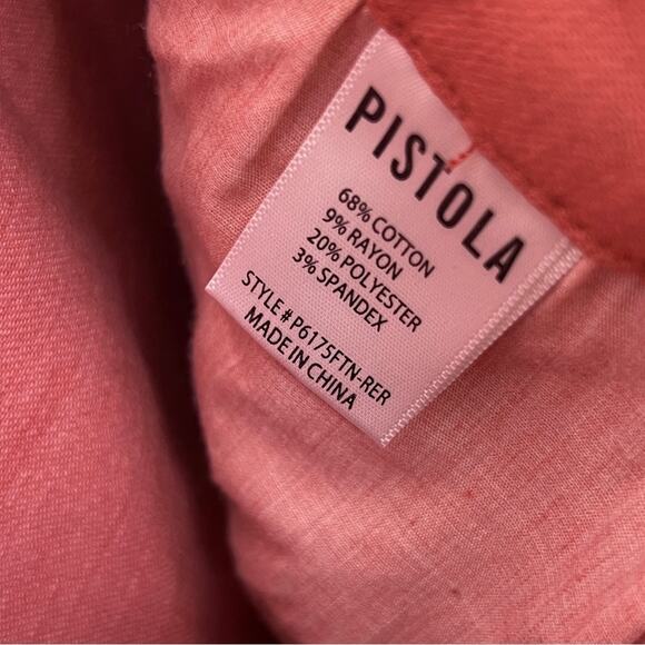 NEW Pistola Drea Slim Straight High-Waist Cropped Jeans 32 Red Rock - Picture 5 of 6